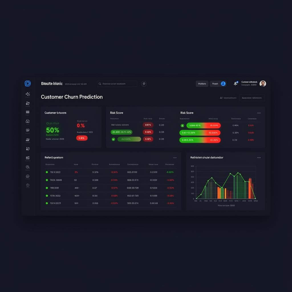 ChurnGuard dashboard showing customer risk scores and churn predictions